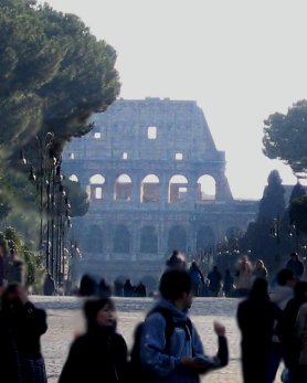 Un'immagine del centro di Roma durante una domenica ecologica